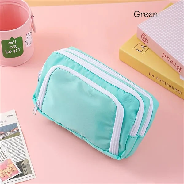 Large Capacity Multi Layer Pencil Case Stationery Bag