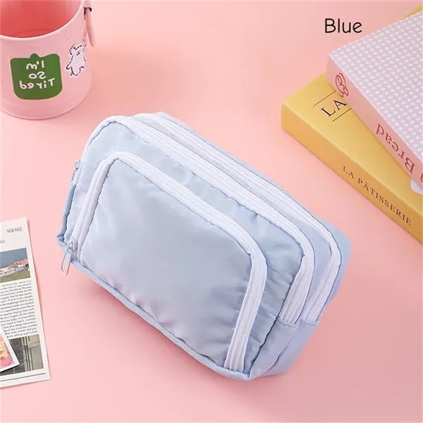 Large Capacity Multi Layer Pencil Case Stationery Bag