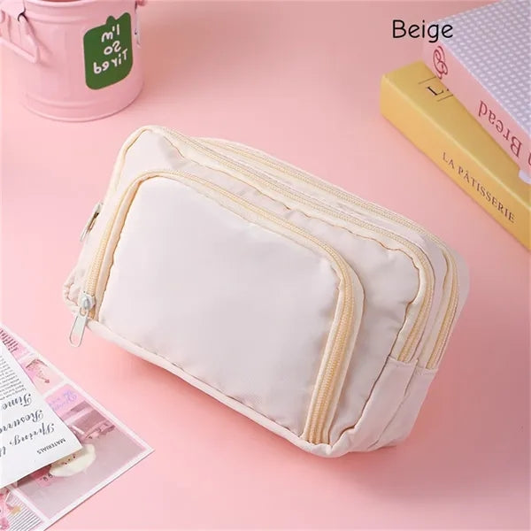 Large Capacity Multi Layer Pencil Case Stationery Bag