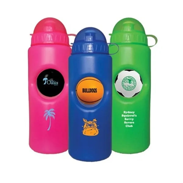 Plastic Sports Water Bottle with Stress Reliever