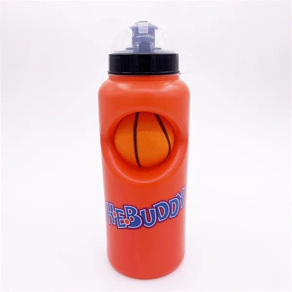 Plastic Sports Water Bottle with Stress Reliever