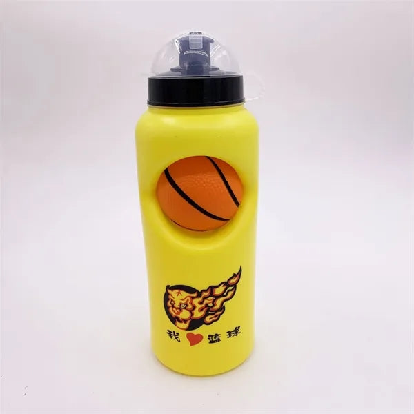 Plastic Sports Water Bottle with Stress Reliever
