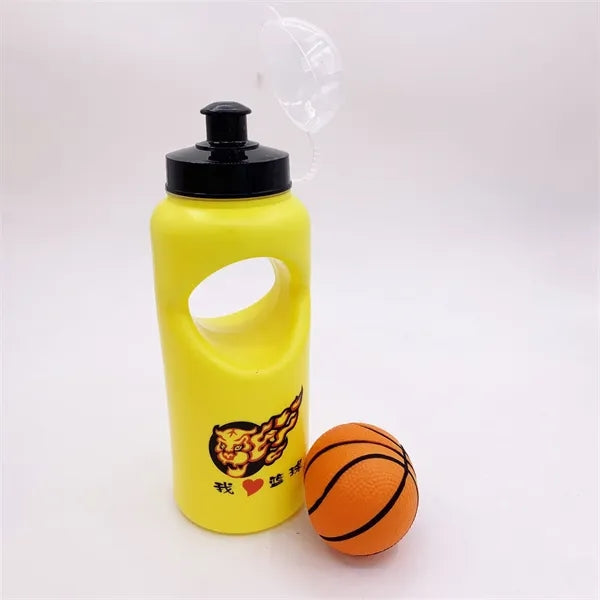 Plastic Sports Water Bottle with Stress Reliever