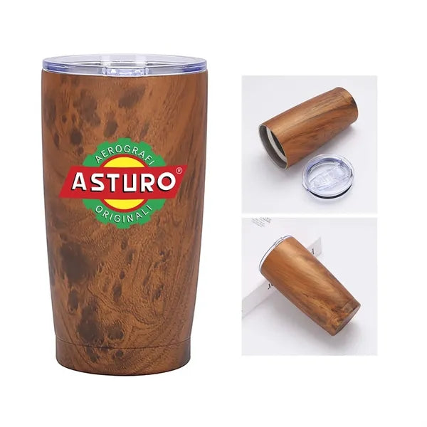 20 oz Wooden Stainless Steel Travel Tumbler Coffee Mug