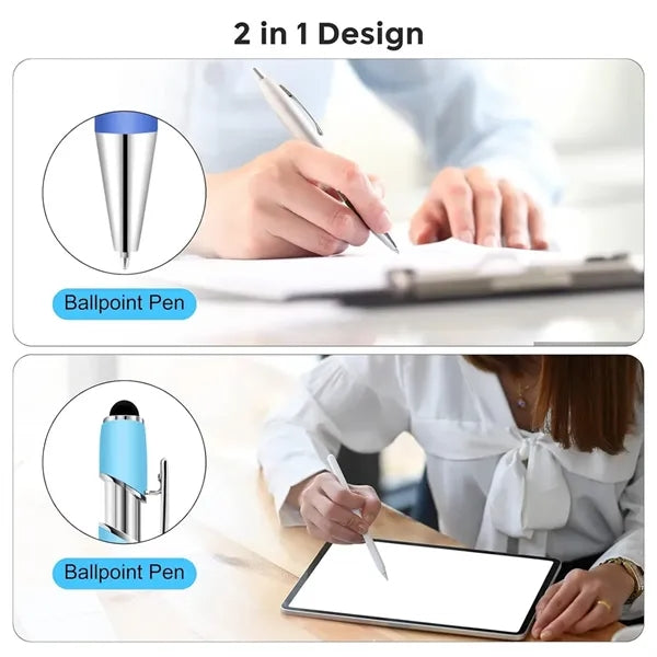 2 in 1 Stylus Metal ballpoint Pen