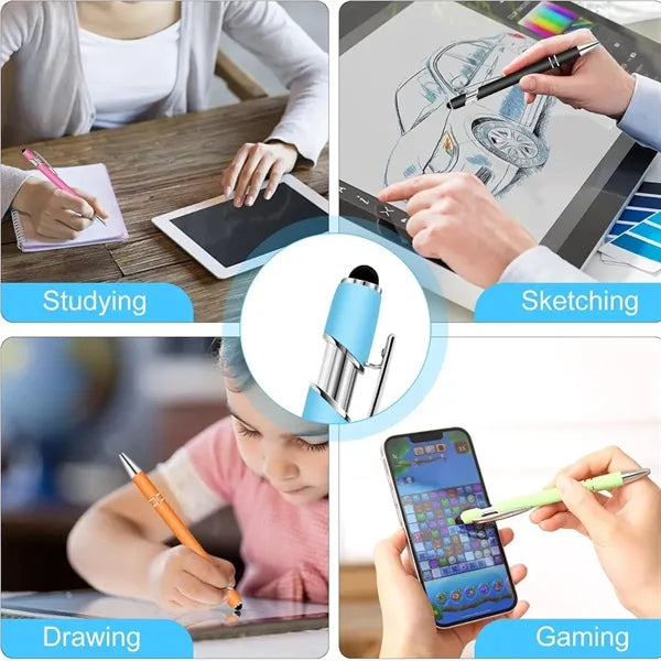 2 in 1 Stylus Metal ballpoint Pen