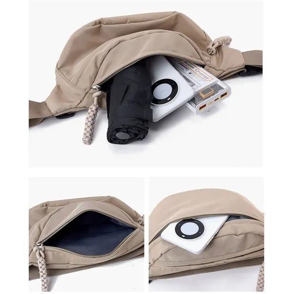 Unisex Fanny Pack Crossbody Waist Bag with Adjustable Belt
