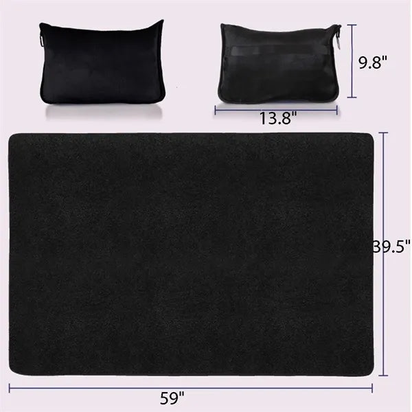 2 in 1 Premium Soft Travel Airplane Blanket and Pillow