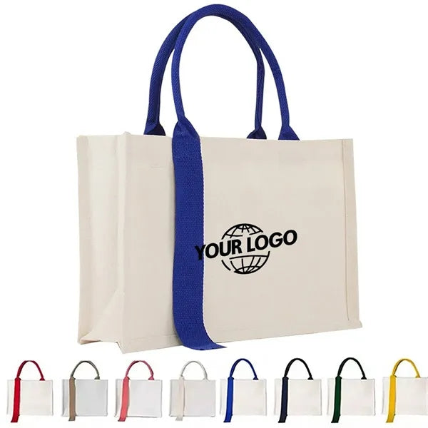 Canvas Shopping Tote Bag With Streamer