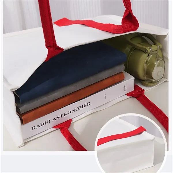 Canvas Shopping Tote Bag With Streamer