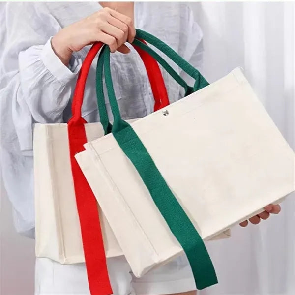 Canvas Shopping Tote Bag With Streamer
