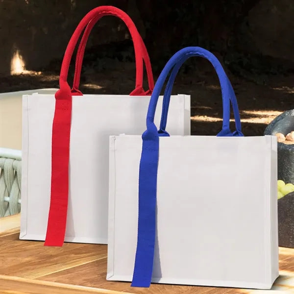 Canvas Shopping Tote Bag With Streamer