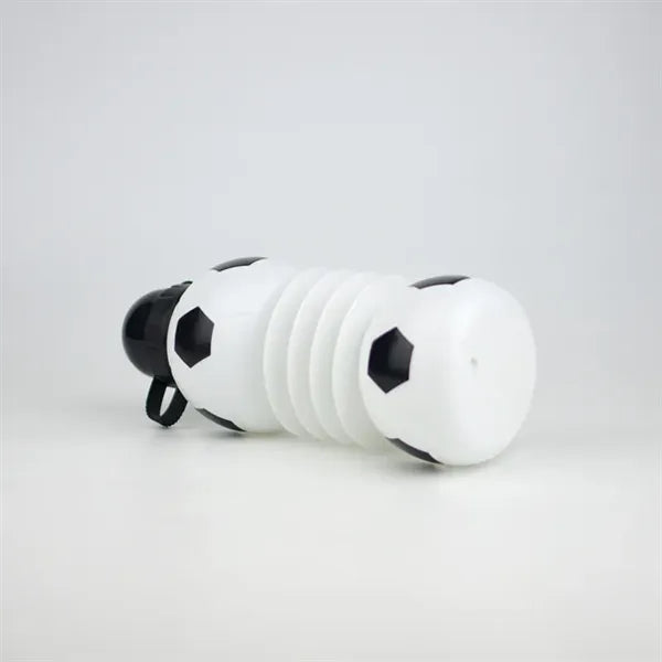 Folding Plastic Water Bottle with Soccer Ball Style