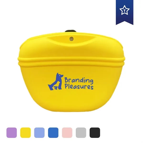 Magnetic Silicone Pet Treat Bag With Belt Clip Portable