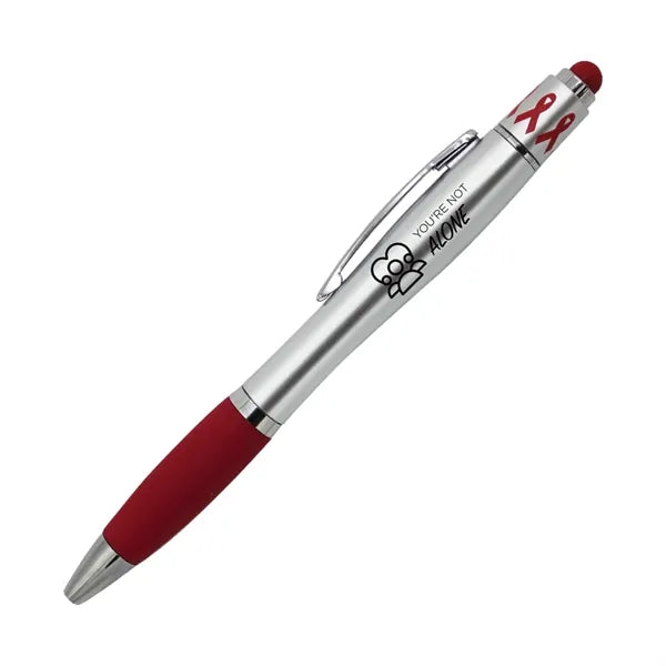 Ribbon Spin Top Pen with Stylus