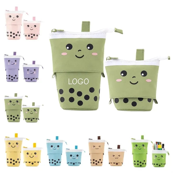 Standing Pencil Case Cute Telescopic Pen Holder Kawaii