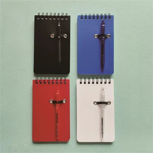 A7 Pocket Spiral Notebook with Pen 5*3 inch 50 Sheets