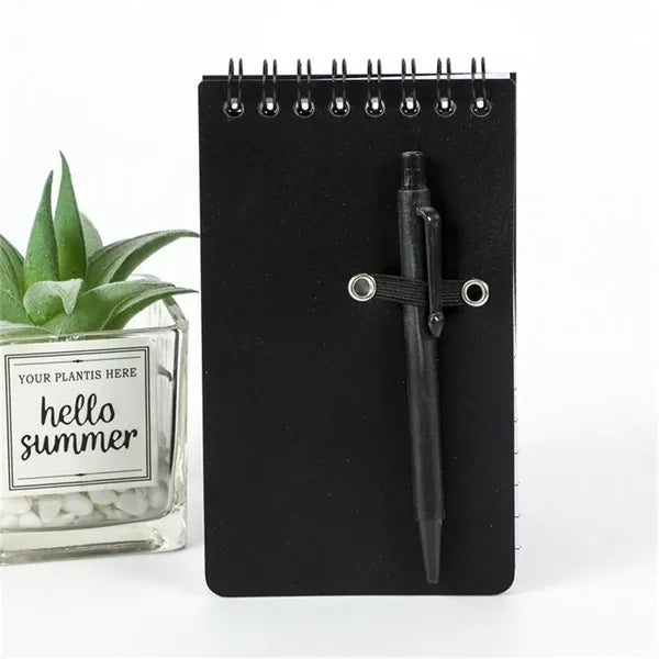 A7 Pocket Spiral Notebook with Pen 5*3 inch 50 Sheets
