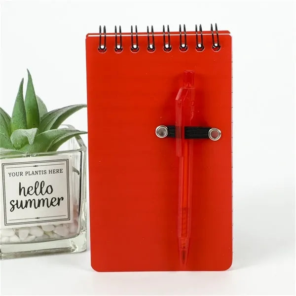 A7 Pocket Spiral Notebook with Pen 5*3 inch 50 Sheets