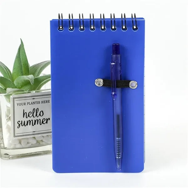 A7 Pocket Spiral Notebook with Pen 5*3 inch 50 Sheets