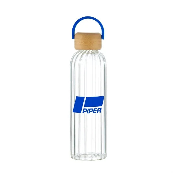 Fresco 21 oz Glass Bottle with Bamboo Lid