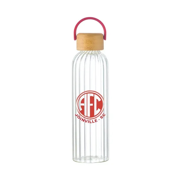 Fresco 21 oz Glass Bottle with Bamboo Lid