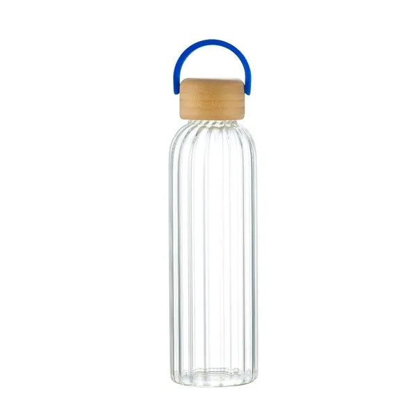 Fresco 21 oz Glass Bottle with Bamboo Lid