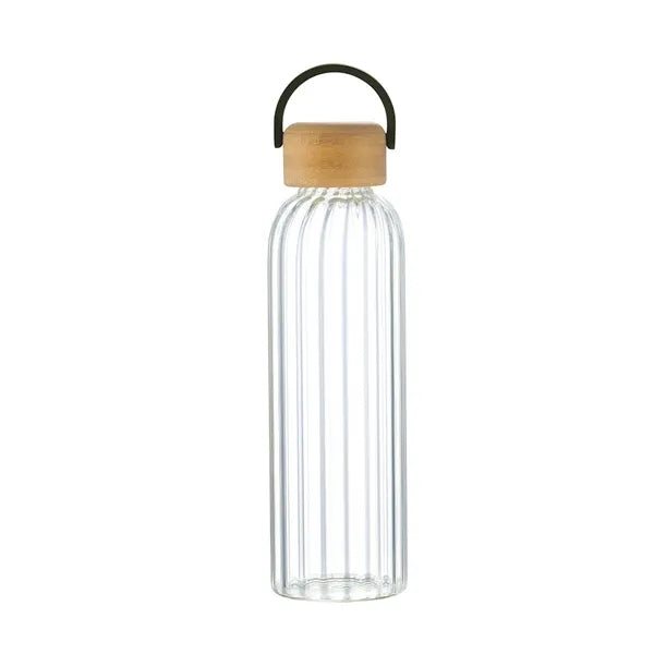 Fresco 21 oz Glass Bottle with Bamboo Lid