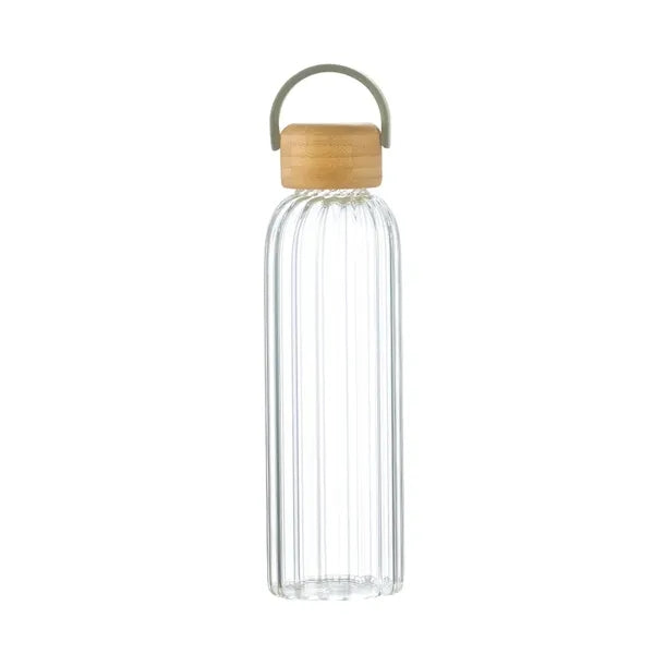 Fresco 21 oz Glass Bottle with Bamboo Lid