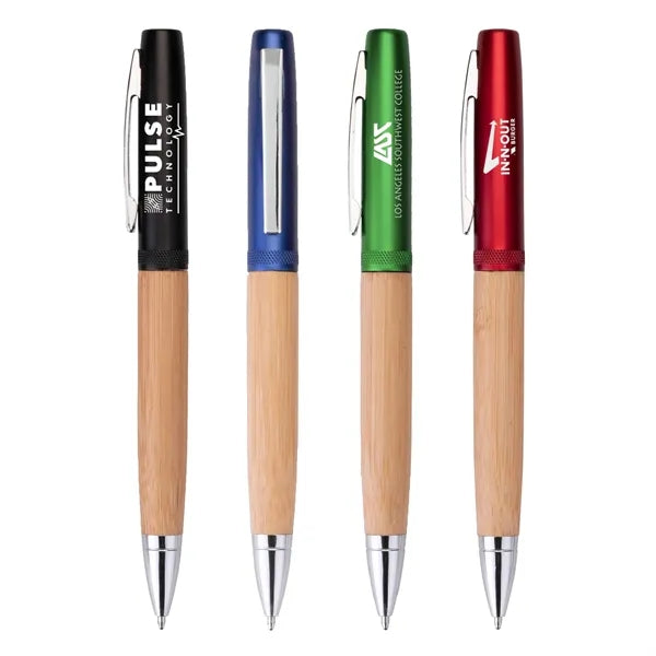 Helix Recycled Aluminum & Bamboo Twist-Action Ballpoint