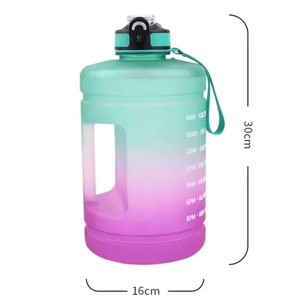 1 Gallon Gradient Color Sports Water Bottle