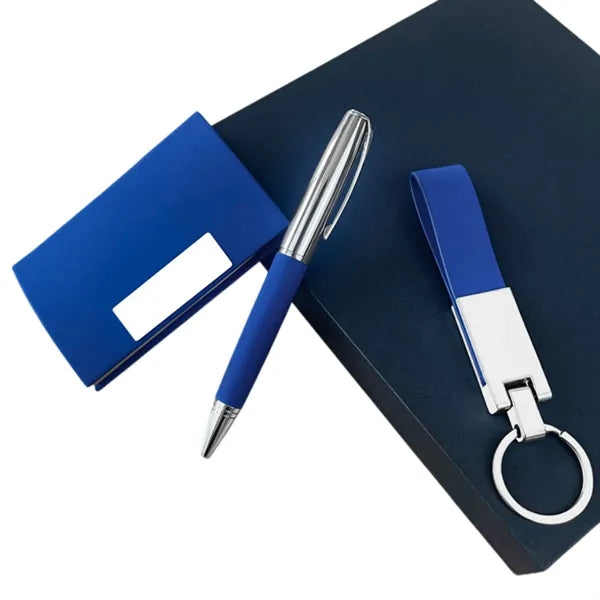 Metal Business Gift Set, Keychain, Card Holder and Pen