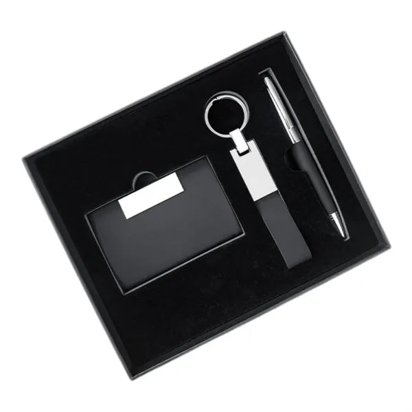 Metal Business Gift Set, Keychain, Card Holder and Pen