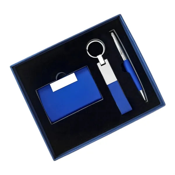 Metal Business Gift Set, Keychain, Card Holder and Pen