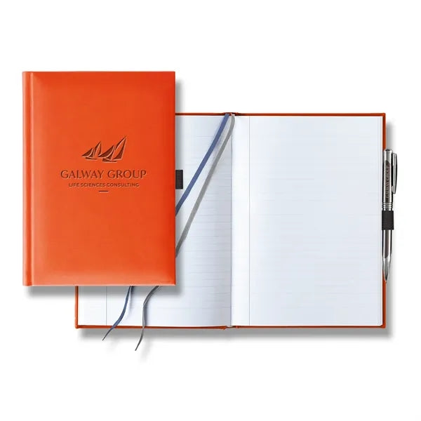Tucson Grande Lined White Page Journal with Pen & Loop