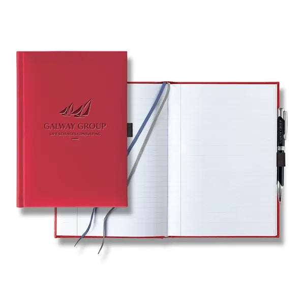 Tucson Grande Lined White Page Journal with Pen & Loop