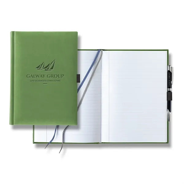 Tucson Grande Lined White Page Journal with Pen & Loop