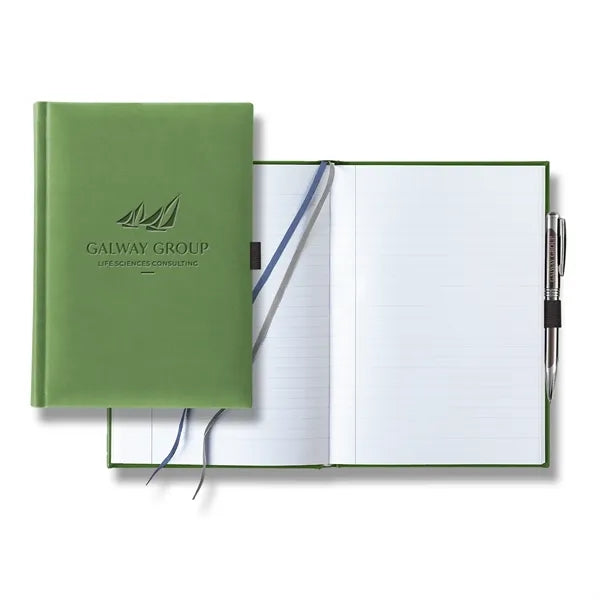 Tucson Grande Lined White Page Journal with Pen & Loop