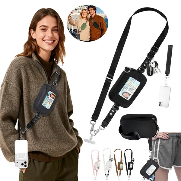 Lanyard with Detachable RFID Wristlet Wallet
