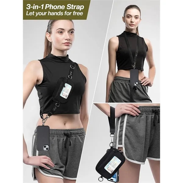 Lanyard with Detachable RFID Wristlet Wallet