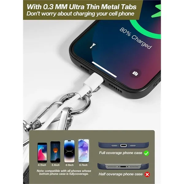 Lanyard with Detachable RFID Wristlet Wallet