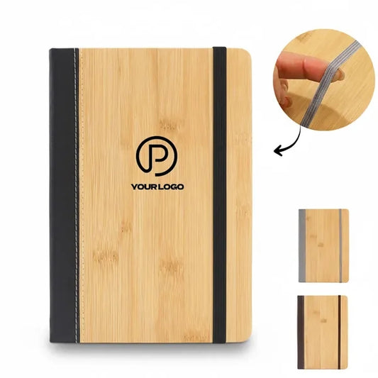 A5 bamboo grain cover journal notebook for office school