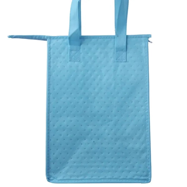 Non-Woven Polypropylene Lunch Tote w/ Zipper - 9"W x 13"H x