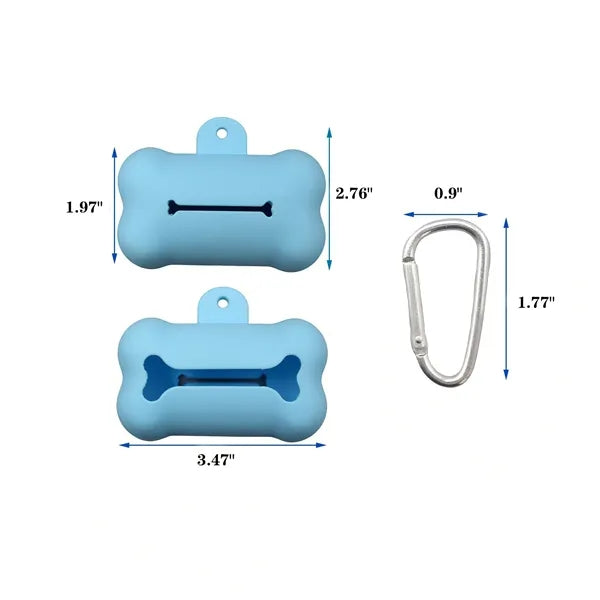 Bone Shape Waste Dispenser with Bags & Clip