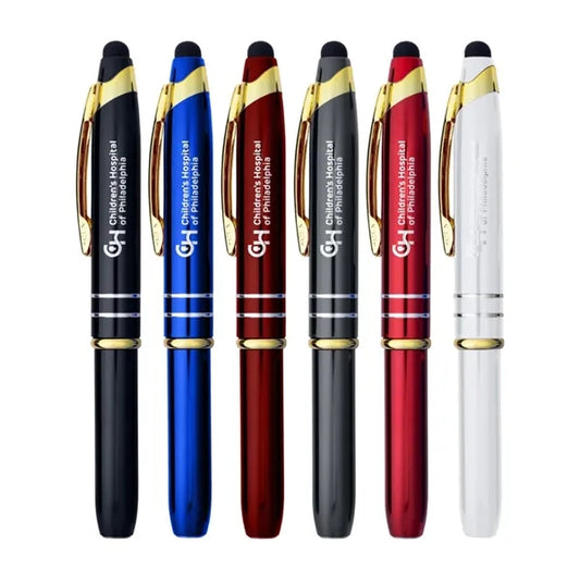 Union Printed - Kap Flashlight and Stylus Metal Pen