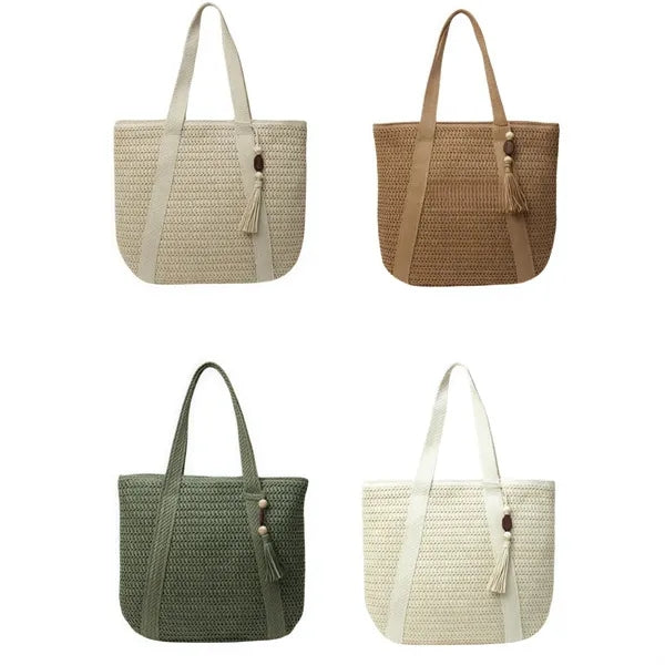 Beach Tote Straw Bag for Summer Vacation