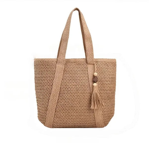 Beach Tote Straw Bag for Summer Vacation
