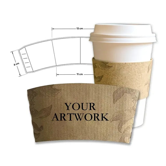 12 to 20 oz Universal Corrugated Coffee Sleeves