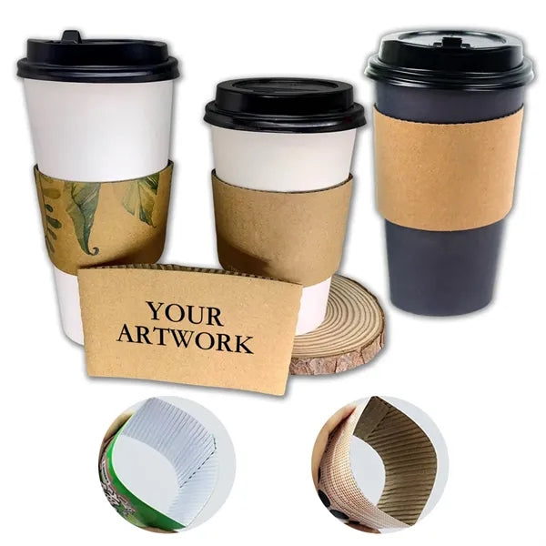 12 to 20 oz Universal Corrugated Coffee Sleeves