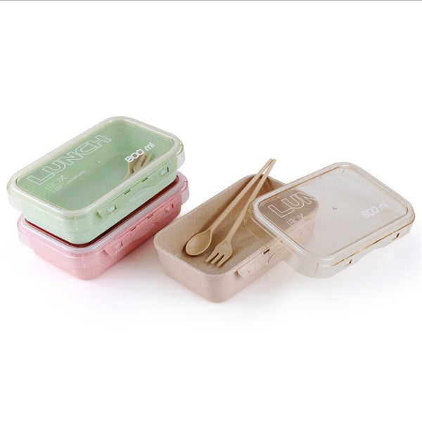 800ml Rectangle Wheat Straw Fiber Lunchbox